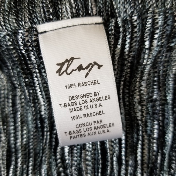 T-bags Los Angeles black white wrap long sleeve v neck sweater dress size XS - Picture 8 of 8